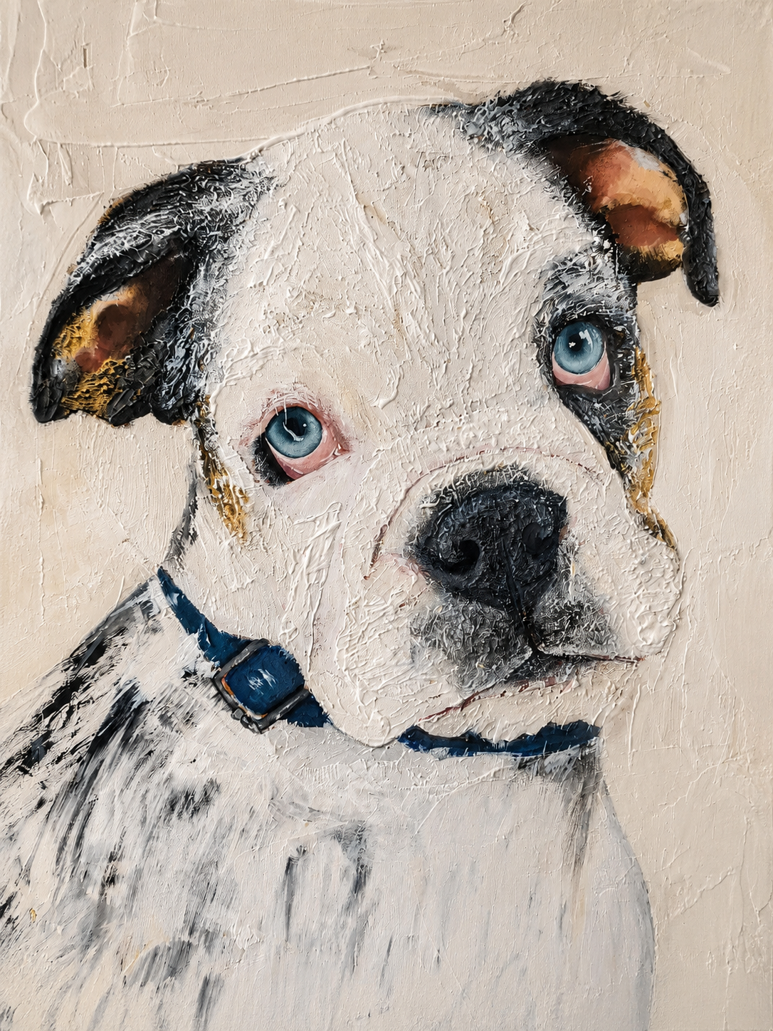 Retrato pintado a mano de un cachorro