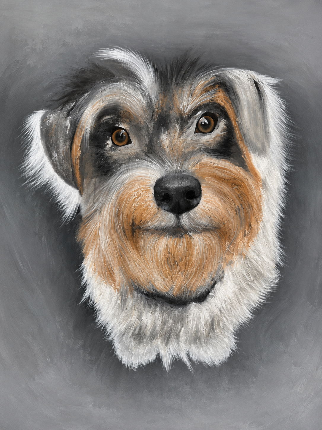 Retrato pintado a mano de una mascota