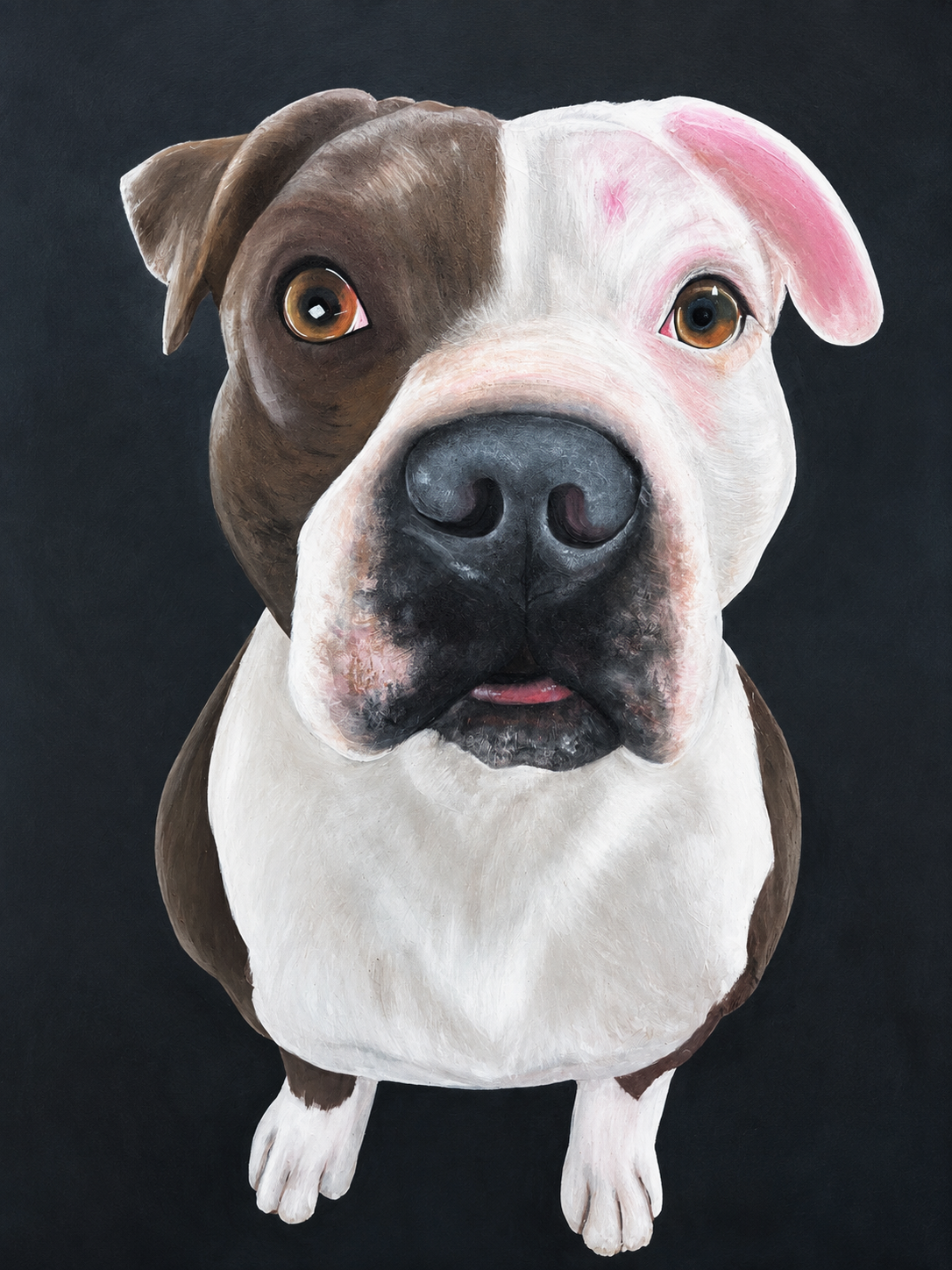 Retrato pintado a mano de una mascota