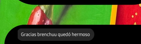 Captura de chat de Instagram: "Gracias, quedó hermoso"